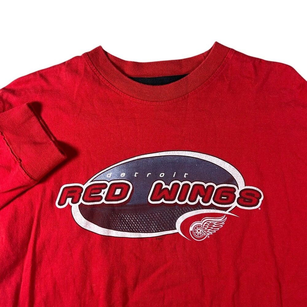 Vintage Detroit Red Wings Graphic Shirt Men’s Medium NHL Hockey Long Sleeve Y2K